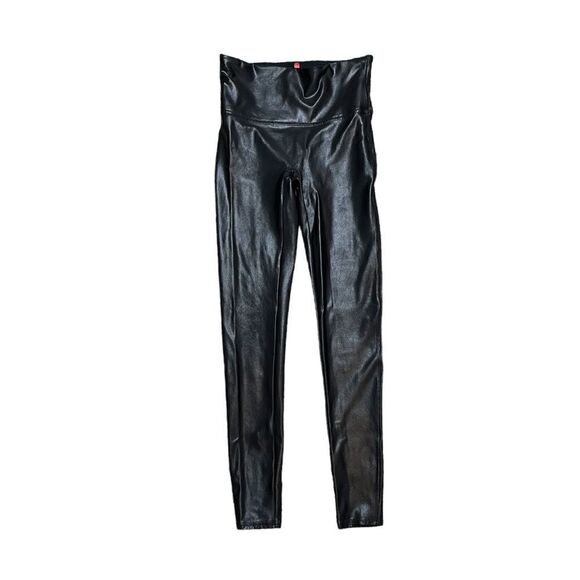 SPANX Faux Leather Leggings Black Size Medium - Picture 2 of 7